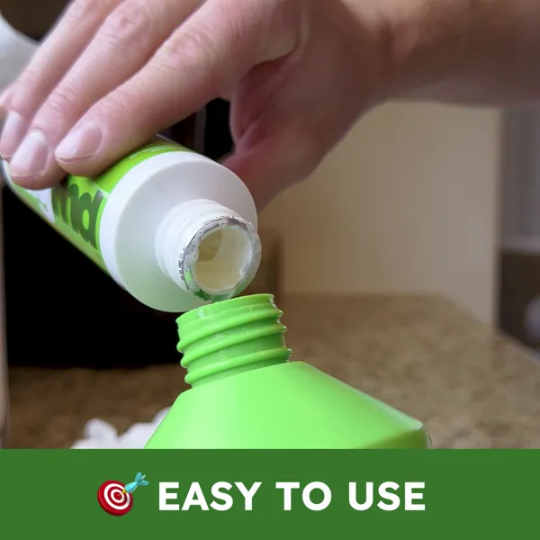 Mixing BugMD concentrate with water before spraying
